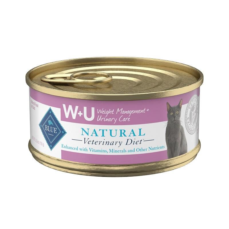 Blue Buffalo Natural Veterinary Diet W U Weight Management Urinary Care Cat Food 24 x 5.5 oz Cans